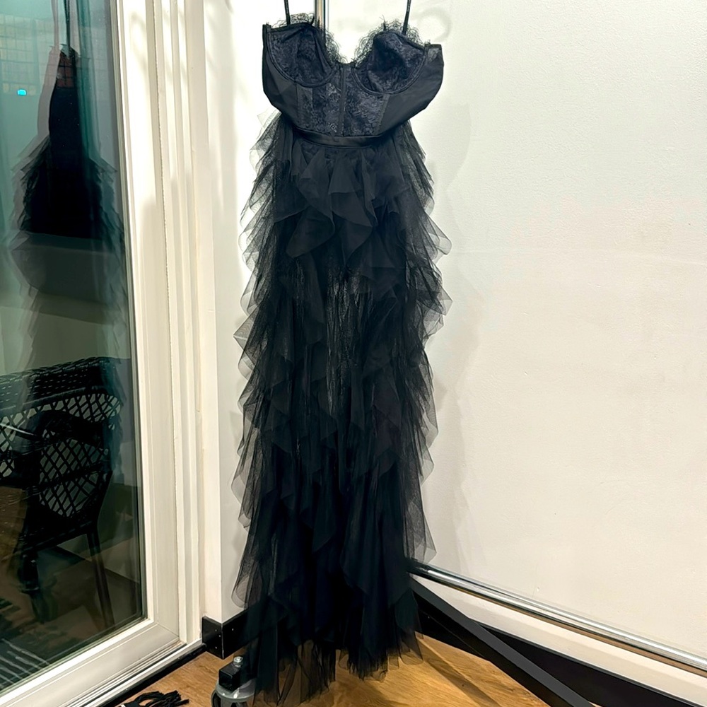 For Love And Lemons BLK Bustier Gown SZ M.